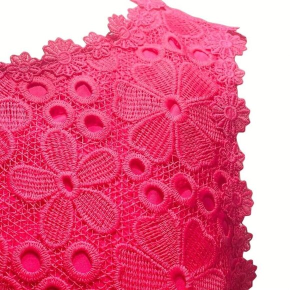 Kate Spade Womens Size 4 Sleeveless Embroidered Lace Sleeveless Eyelet Shift Dre - Picture 7 of 14